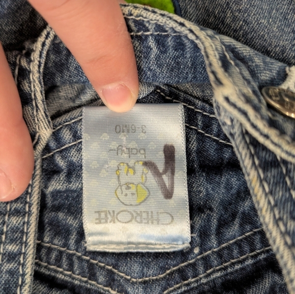 Vintage Cherokee Baby Car Embroidered Denim Overalls - Picture 5 of 5